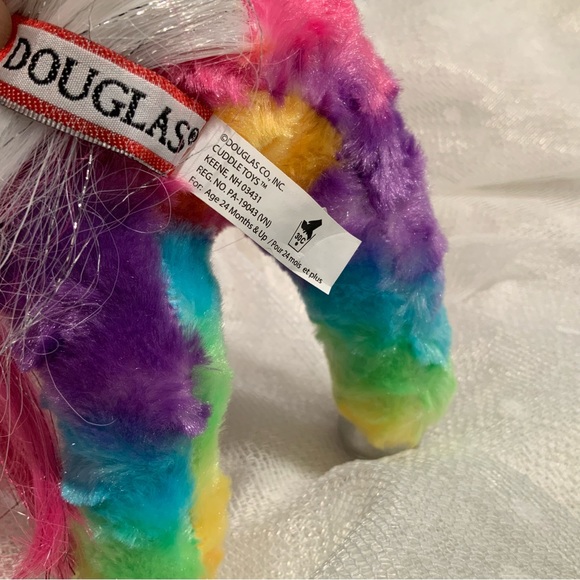 JOY the Plush RAINBOW UNICORN Stuffed Animal - by Douglas Cuddle Toys - Picture 7 of 11